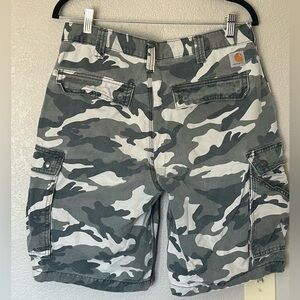 Carhartt Rugged Cargo Camo Shorts Cotton Canvas Relaxed Fit Sz 33